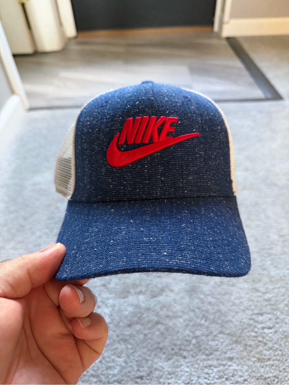 Nike blue and red trucker hat